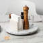 Plateau rond en marbre naturel Guein Susan, Arabescato