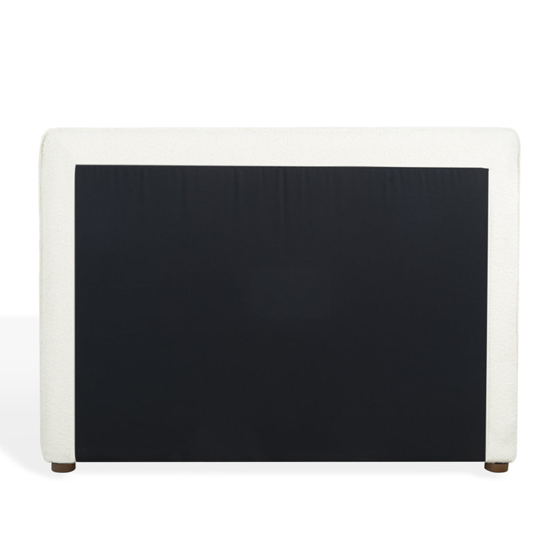 Callahan Upholstered Bed, Ivory Boucle, Full / Double