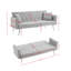 Chaise d'appoint 44,5 po avec repose-pieds, salon et chambre à coucher-148568662
