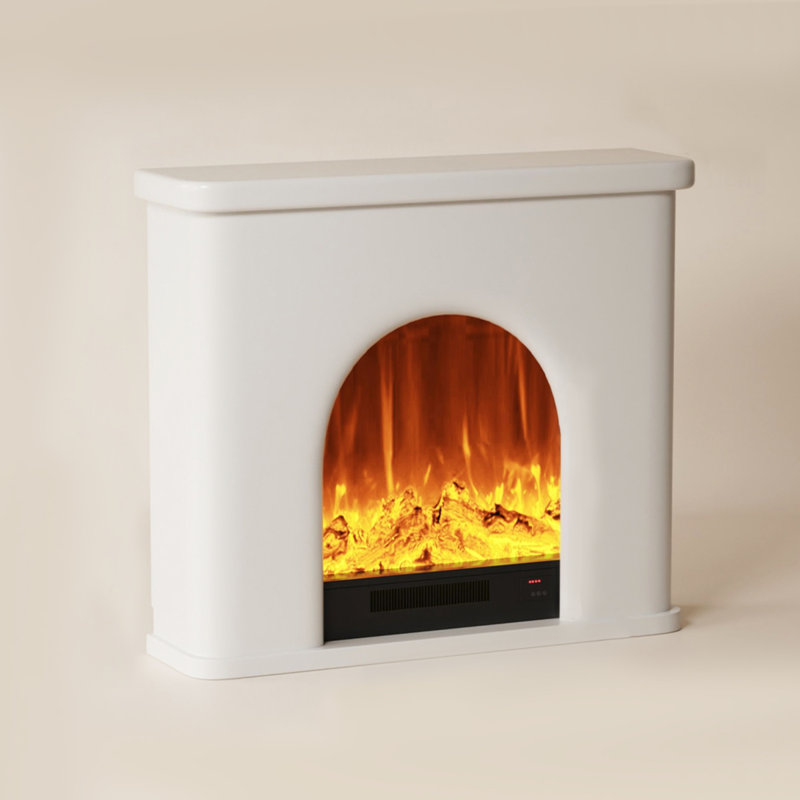 French-style household simulated fire decorative electric fireplace cabinet, 37.4" H x 54.33" W x 11.81" D