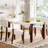 Dining Table, Rectangular Table with Wood Legs for Dining Room, Living Room
