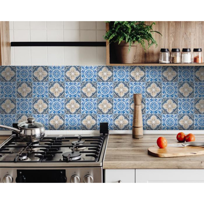 Carreau de mosaïque auto-adhésif en vinyle 4 po x 4 po
