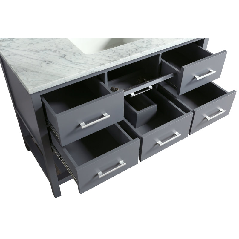 Ensemble de meuble-lavabo de salle de bain simple avec miroir 48 po London Cambridge