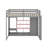 Twin Size  Loft Bed With Shelves,Cabinet And Wardrobe-893138138