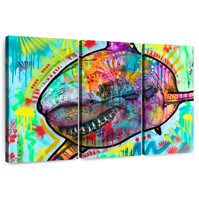 Colorful Shark, 42" H x 65" W