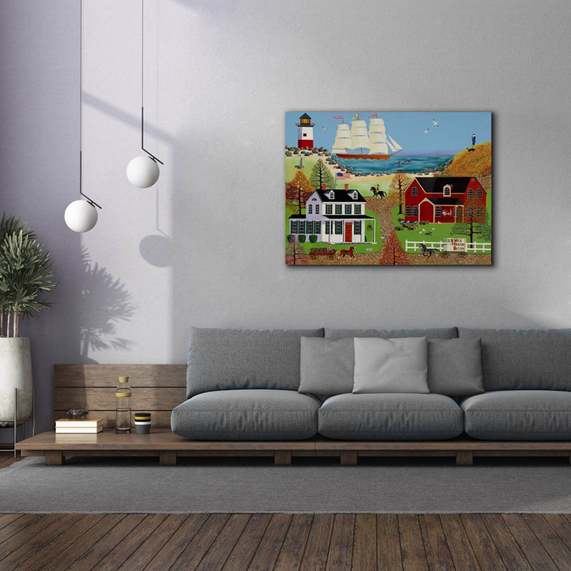 «The Old Captain And The Sea» par Susan Henke, reproduction d'art sur toile, H 40 po x l 54 po x P 1,5 po