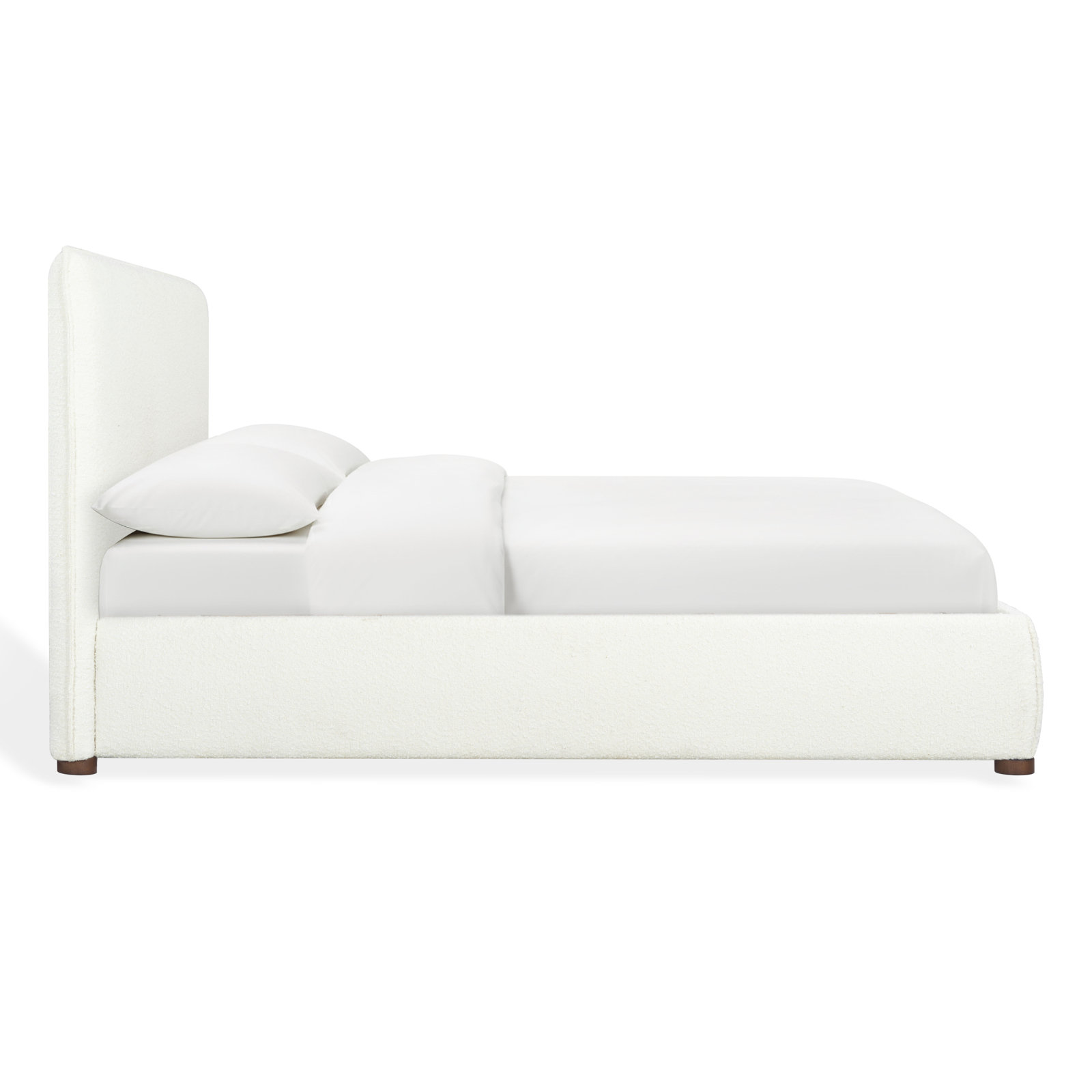 Callahan Upholstered Bed, Ivory Boucle, Twin