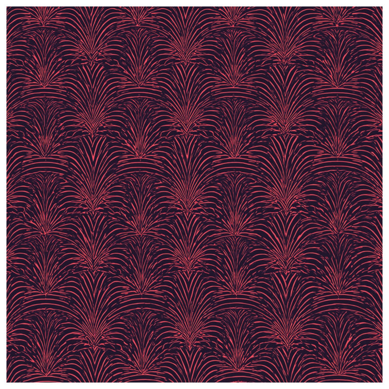 Pink Palm Leaf Pattern Comforter, Twin