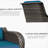 Wicker Patio Furniture Set - 3 Piece Rattan Outdoor Sectional Conversation Sets 2 Piece Wicker Hang gliding  Chairs and 1 Side Table