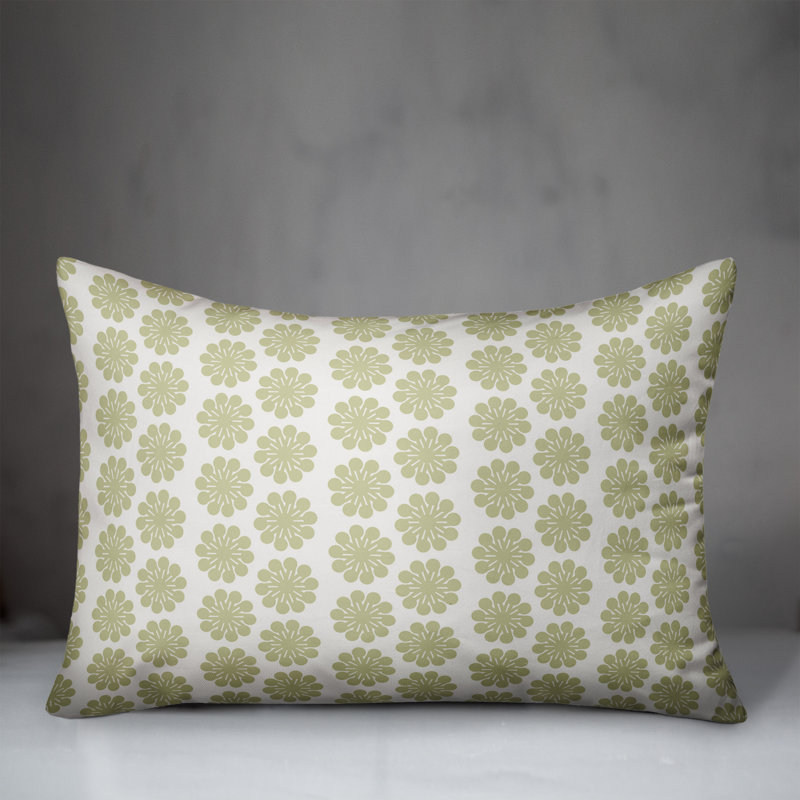 Coussin floral, Céladon