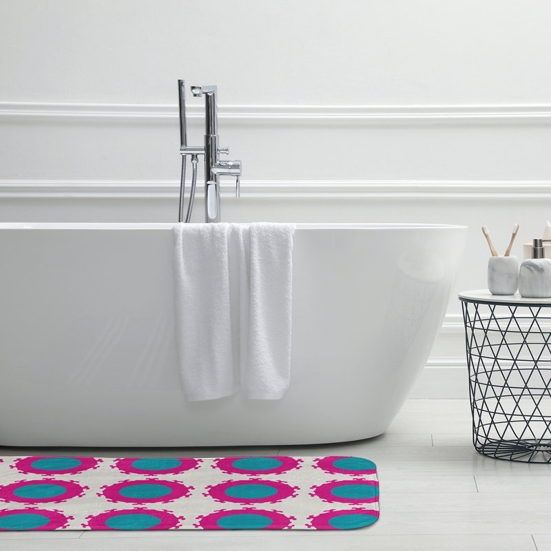 Tapis de bain Funky Junky, L 17 po x L 24 po, Bleu