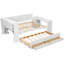 Lit de jour avec tablettes de rangement, tiroirs, lit gigogne, station de charge, lumière DEL, bureau et armoire-958893563