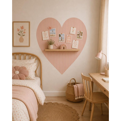 Adhésif décoratif 50 pouces rose rayé