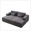 Chaise longue modulaire surdimensionnée de 87 pouces, aucun assemblage requis, causeuse en peluche avec canapé-lit inclinable, fauteuil-lit moderne moelleux pour la vie intérieure