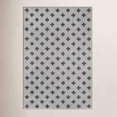 Umbria Striped Geometric Outdoor Rug