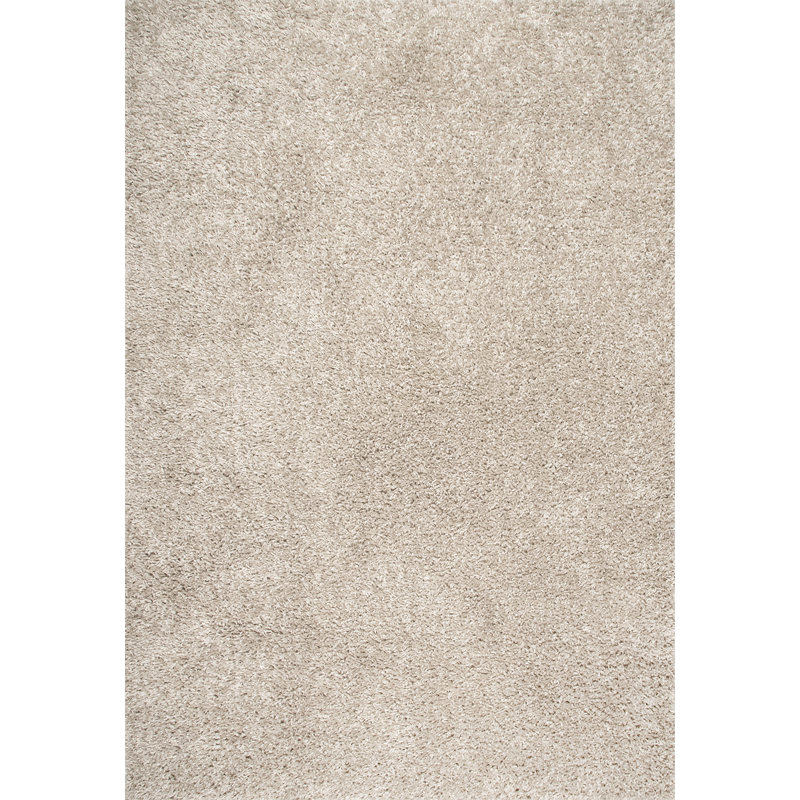 Kara Solid Shag Area Rug, Rectangle 3' x 5'