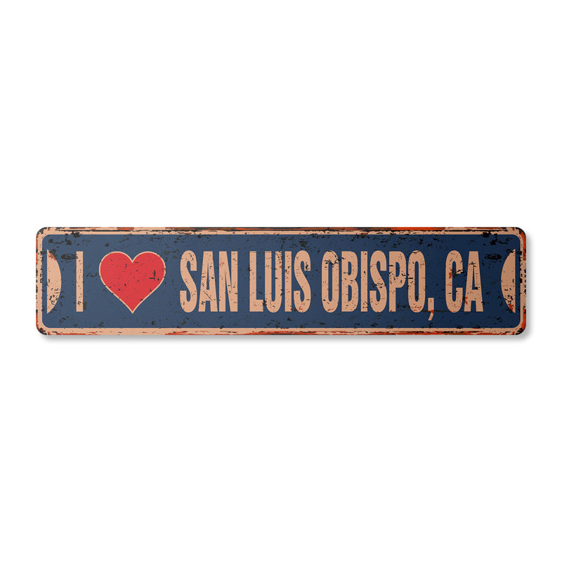 Plaque de rue San Luis Obispo en plastique robuste 4 po x 18 po