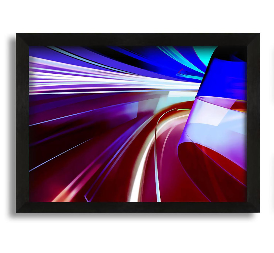 Leinwandbild Time Tunnel Rainbow Framed Print