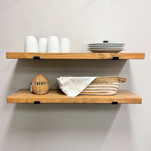 Calheme Rustic Shelves With J Brackets