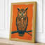 Centered Owl Mid-Century - Wrapped Canvas-1418629167-1418629166