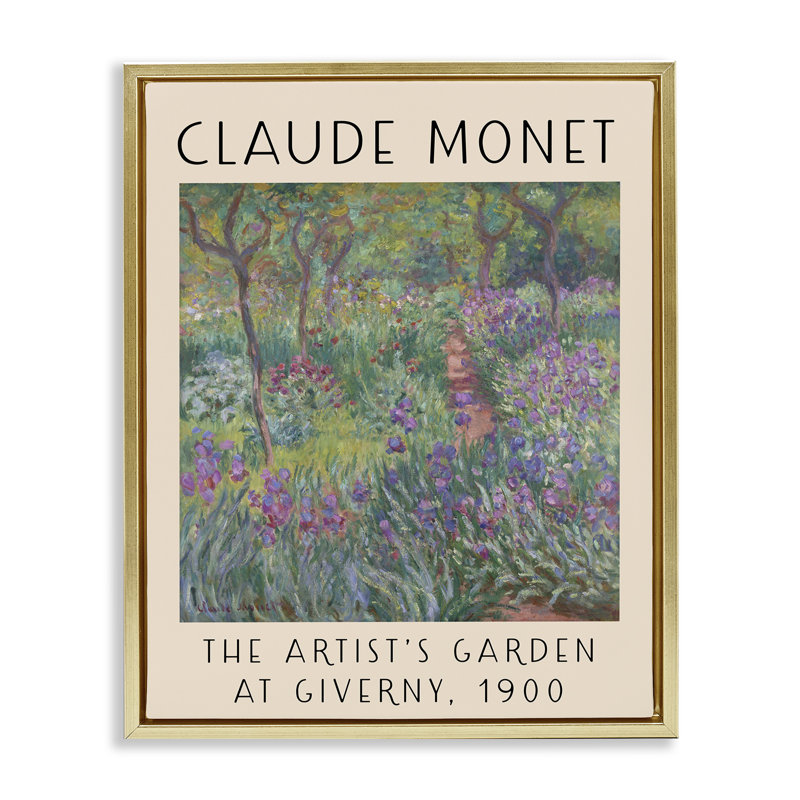  "Classic Garden" par Monet, art mural sur toile flottante par Daphne Polselli, H 21 po x l 17 po