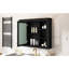 Armoire à pharmacie de 35 po x 27,5 po, armoire de rangement murale pour salle de bain, armoire de salle de bain moderne avec miroir, armoire à miroir avec 6 tablettes ouvertes (meuble-lavabo non inclus)