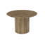 Table de conférence ronde de 47 pouces, table de bureau ronde rustique moderne avec base robuste