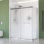 Ensemble de porte de douche rectangulaire sans cadre en chrome avec finition en verre givré l 48 po x P 36 po x H 76 po Molly-121487504-121487506