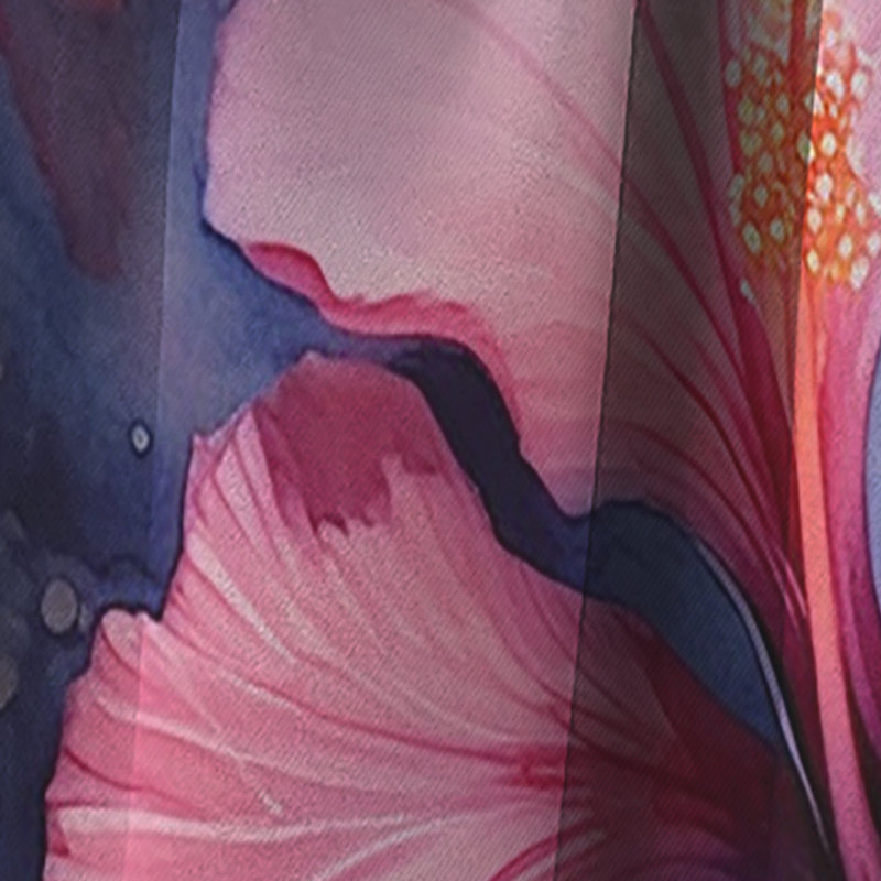 Rideau occultant floral Gardiner - Hibiscus - 1 panneau, L 52 po x L 84 po