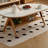 Log cream wind solid wood rock table