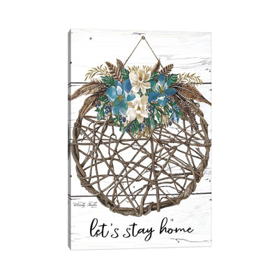 Let's Stay Home 1 Piece Wall Art on Canvas