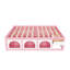 Grand lit plateforme en bois avec bibliothèque, vitrine, lumière DEL et tiroir, rose et blanc-628065200-628065203