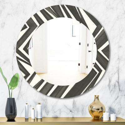 Minimalist Graphics VI Mid-Century Frameless Wall Mirror
