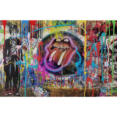 Waiting on a Friend, original mixed media on canvas by Oliver Neilson, 60x38