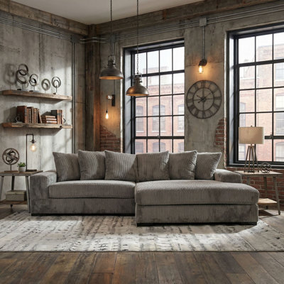 Canapé modulaire en velours côtelé 108 po Luxe