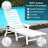 Outdoor Chaise Lounge With 4-Position Adjustable Backrest-1363922660