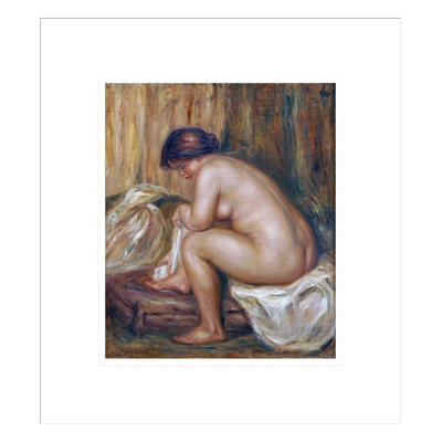 «After the Bath» par Pierre-Auguste Renoir, impression giclée encadrée