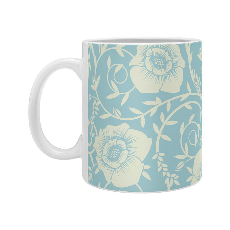 Grande tasse à café floral matin