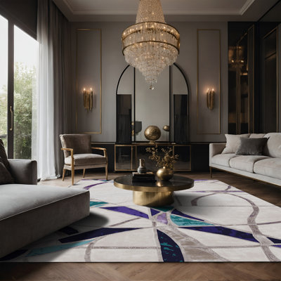 Tapis gris soyeux et moelleux