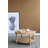 Stylish and Functional Wooden End Table with Open Cane Shelf for Versatile Use in Living Room or Bedroom