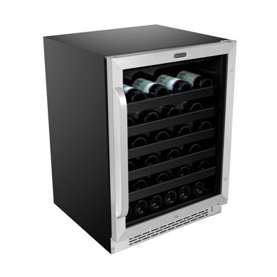 Whynter BWR-408SB 24 inch Built-in 46 Bottle Undercounter Stainless Steel Wine Refrigerator with Reversible Door, Digital Control and Lock