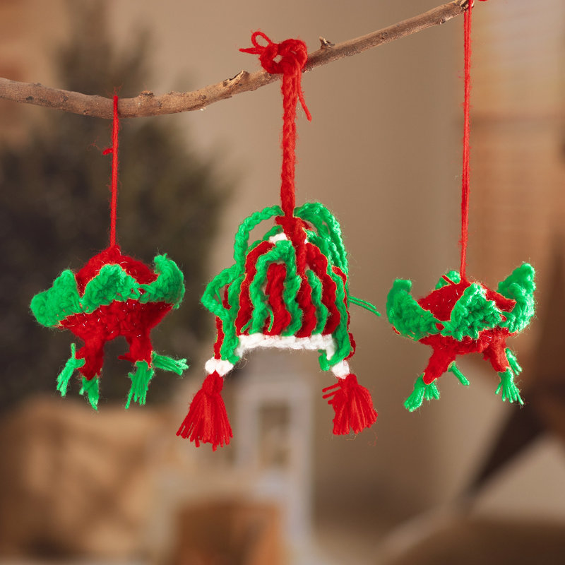 Novica Handmade Kiwi Andes Crocheted Ornaments (Set Of 3)