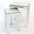 Quinnlynn Mirrored Glass Top Nesting Tables End Table