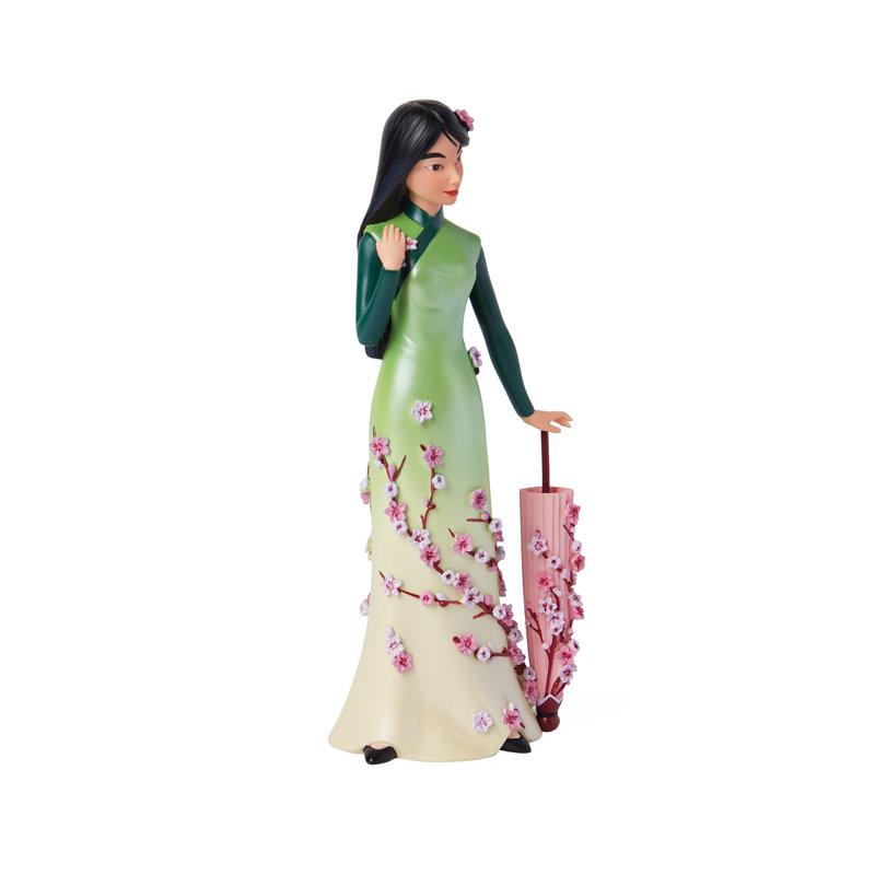 Disney Showcase Mulan Leaning on an Umbrella Botanical Figurine 8.03 Inch