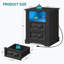 Table de chevet 17,7 po avec station de charge, table de chevet avec 2 tiroirs, tables de bout, table de chevet à DEL avec tablette ouverte-690018984