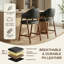 Tabouret de bar rembourré en bois massif-444748898-444748896