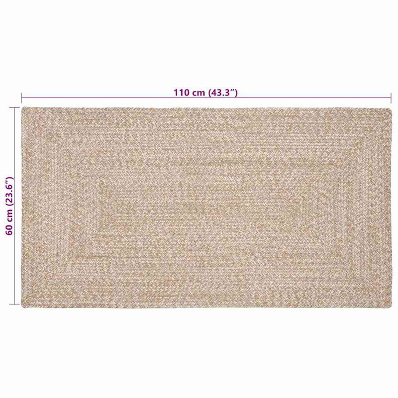 Solid Colour Standard Area Rug, Rectangle 60 x 110cm
