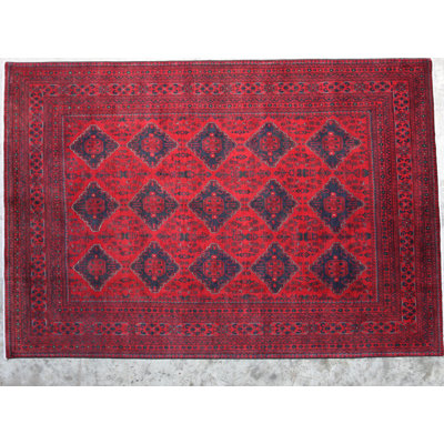 Hand-Knotted High-Quality Red Area Rug