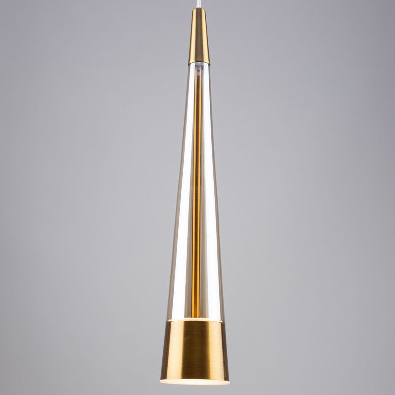 Luminaire suspendu 1 lumière Morfydd, Laiton