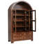 Grand garde-manger avec portes, 4 tiroirs, poignées dorées et tablettes réglables-1819615189